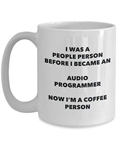 Audio Programmer Coffee Person Mug - Funny Tea Cocoa Cup - Birthday Christmas Coffee Lover Cute Gag Gifts Idea