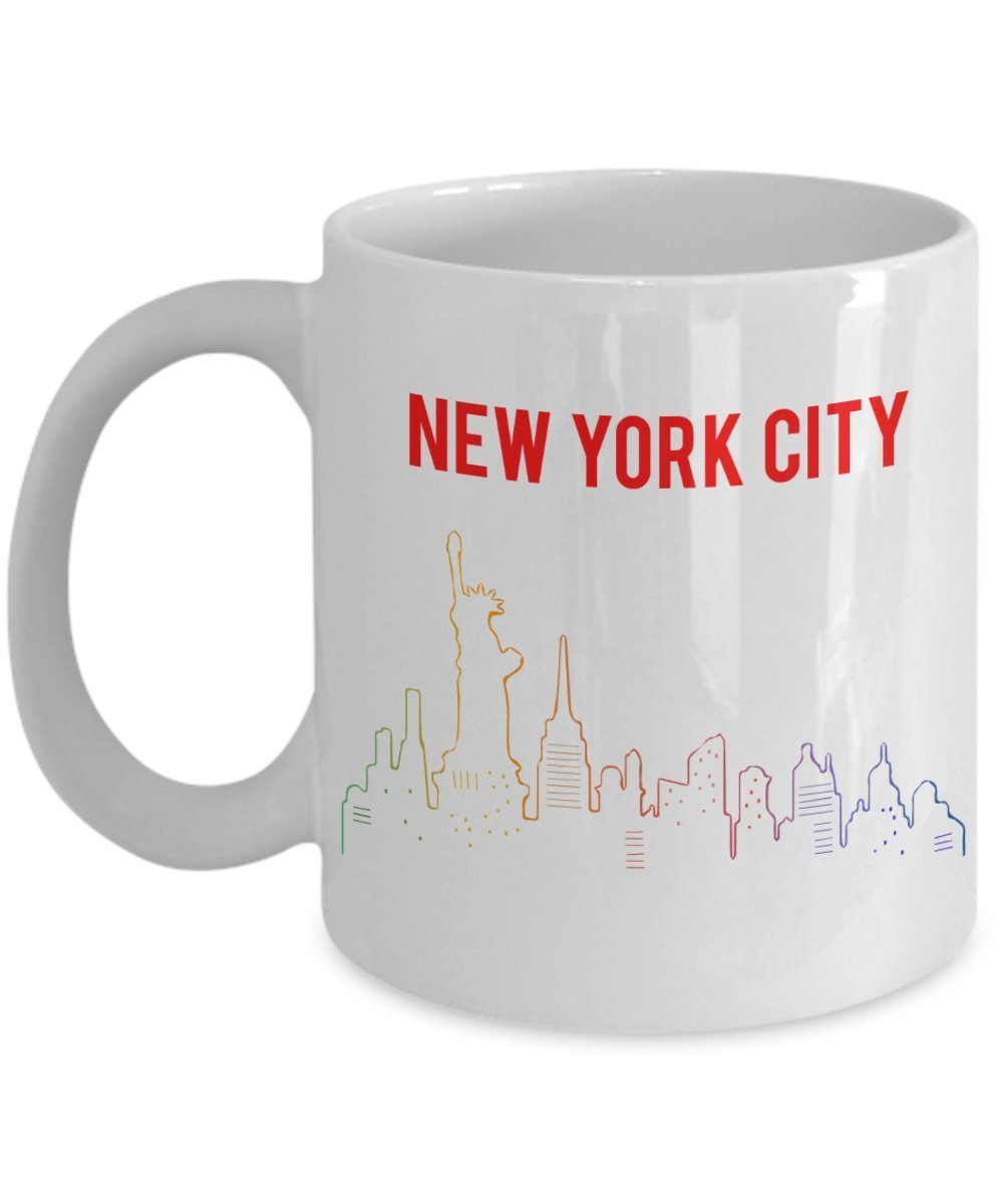 New York City Mug - Funny Tea Hot Cocoa Coffee Cup - Novelty Birthday Christmas Anniversary Gag Gifts Idea