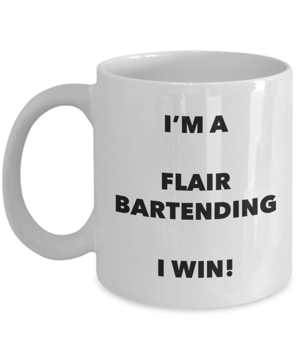 I' m A flair Bartending tazza i Win – Funny Coffee Cup – novelty Birthday Christmas GAG regalo idea