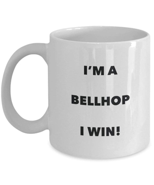 Hotelpage Tasse – I 'm a Hotelpage I Win. – Funny Kaffeetasse – Neuheit Geburtstag Weihnachten Gag Geschenke Idee