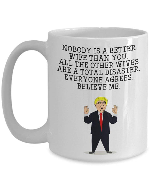 Funny Frau Trump Head Becher – Donald Trump Kaffeetasse – Neuheit Geschenkidee Frau Gag Idee Präsident