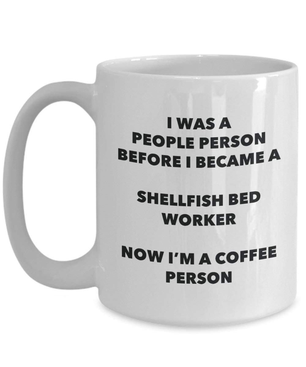 Schalentiere Bett Worker Kaffee Person Tasse – Funny Tee Kakao-Tasse – Geburtstag Weihnachten Kaffee Lover Cute Gag Geschenke Idee 15oz weiß
