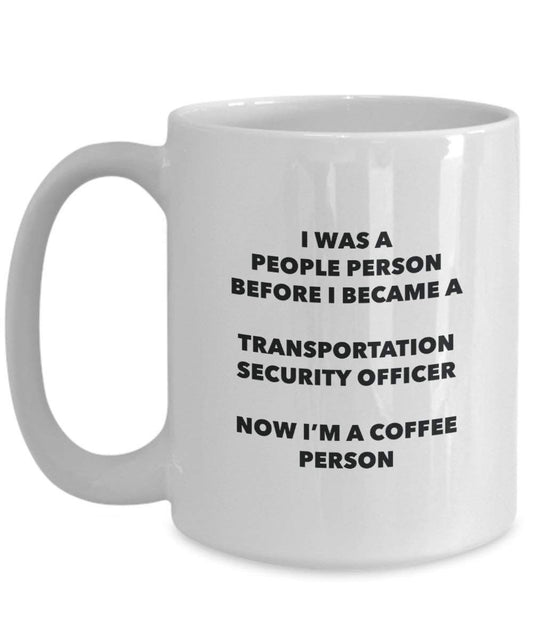 Transport officier de sécurité personne à café Mug Tasse à thé de cacao – rigolo – Anniversaire de Noël amateur de café mignon Gag Gifts Idée 11oz blanc
