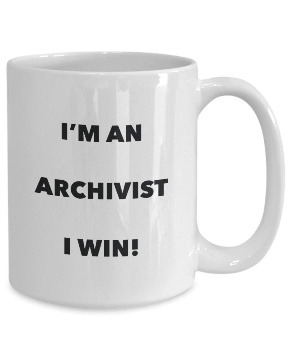 Archivist Mug - I'm an Archivist I win! - Funny Coffee Cup - Novelty Birthday Christmas Gag Gifts Idea