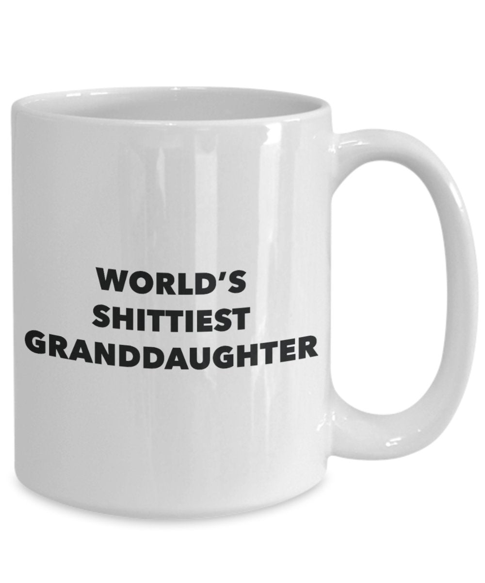 Granddaughter Mug - Coffee Cup - World's Shittiest Granddaughter - Granddaughter Gifts - Funny Novelty Birthday Present Idea