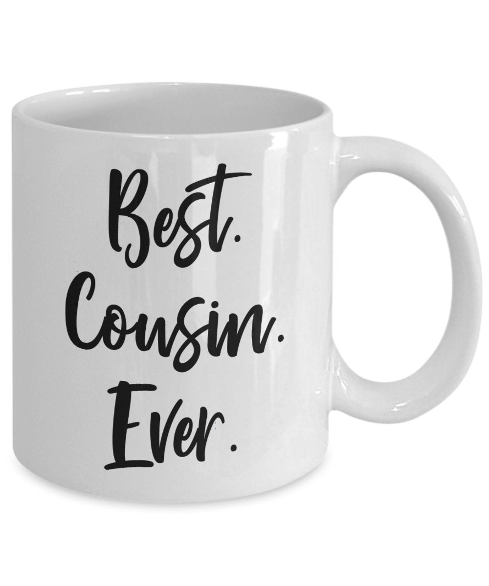 Tasse mit Aufschrift"Best Cousin Ever", lustige Teetasse, Kaffeetasse – Neuheit Geburtstag Weihnachten Jahrestag Gag Geschenkidee
