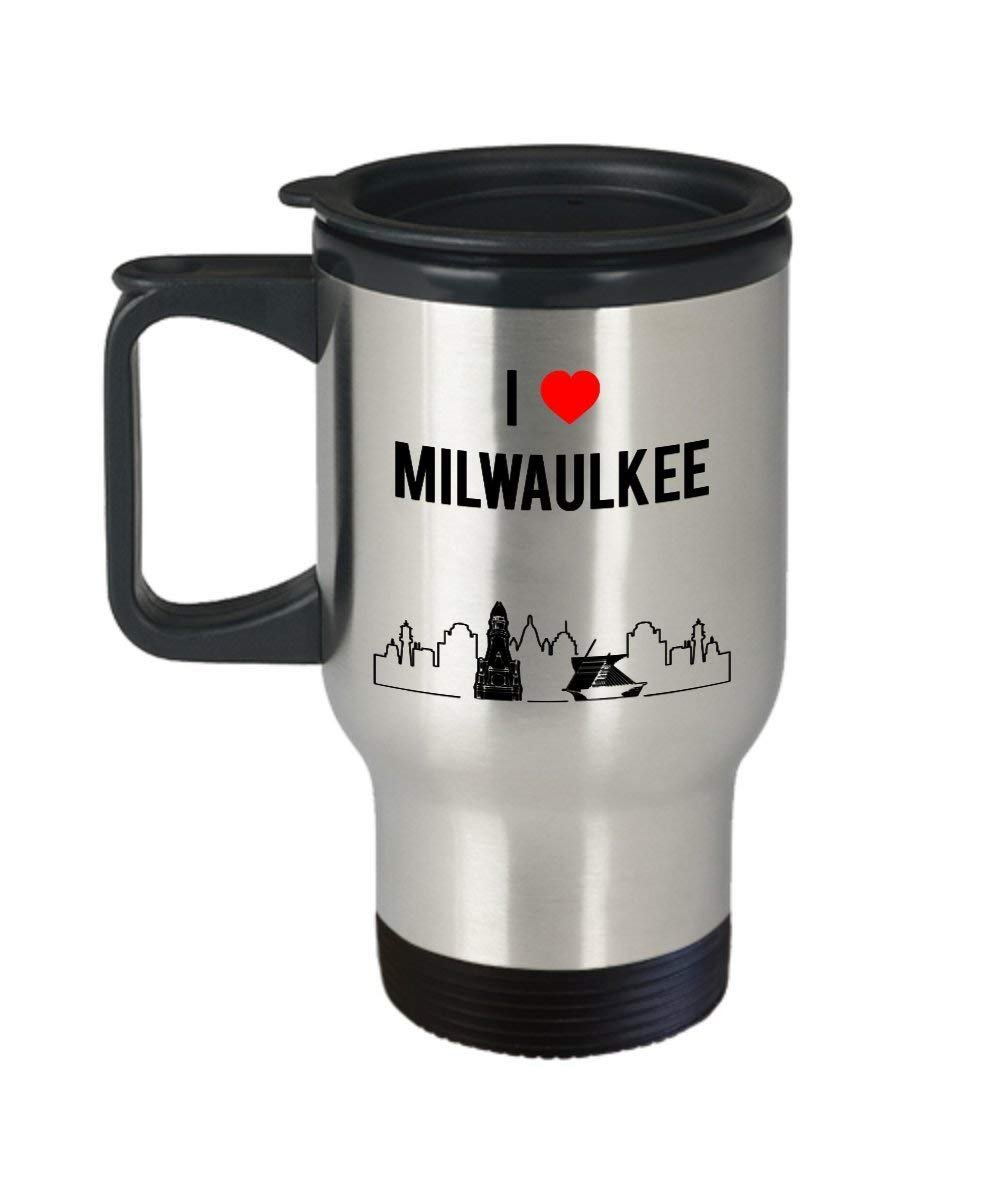 Milwaukee City Coffee Travel mug – i Love Milwaukee tazza divertente Tea Hot Cocoa – Novità idea regalo di compleanno