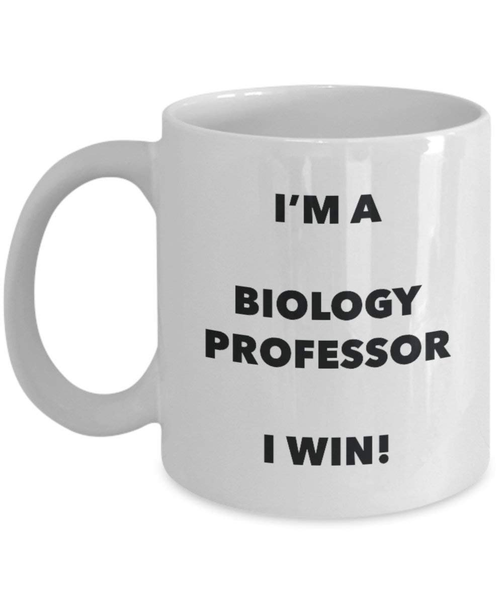Biologie Professor Tasse – I 'm a Biologie Professor I Win. – Funny Kaffeetasse – Neuheit Geburtstag Weihnachten Gag Geschenke Idee 11oz weiß