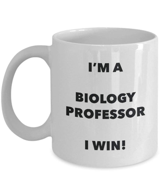 Biologie Professor Tasse – I 'm a Biologie Professor I Win. – Funny Kaffeetasse – Neuheit Geburtstag Weihnachten Gag Geschenke Idee 11oz weiß
