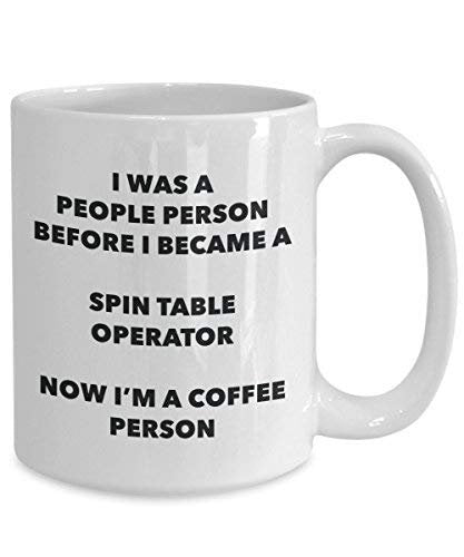 Spin Table Operator Coffee Person Mug - Funny Tea Cocoa Cup - Birthday Christmas Coffee Lover Cute Gag Gifts Idea