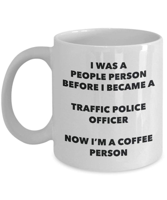 Trafic officier de police personne à café Mug Tasse à thé de cacao – rigolo – Anniversaire de Noël amateur de café mignon Gag Gifts Idée 11oz blanc