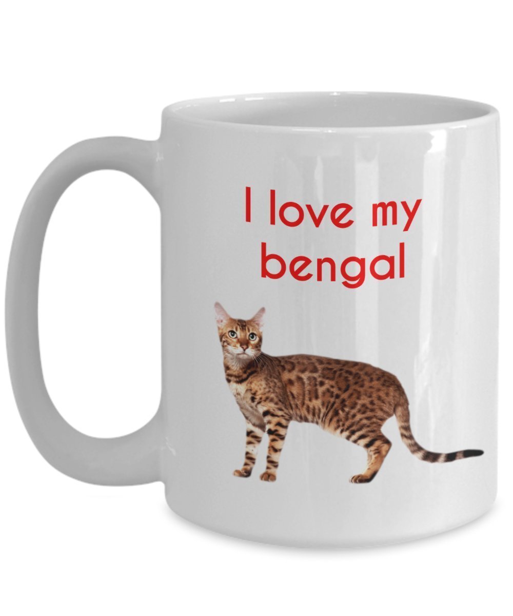 Tasse mit Bengal-Katze – lustige Tee-Tasse – Neuheit Geburtstag Weihnachten Jahrestag Gag Geschenk Idee 11oz weiß