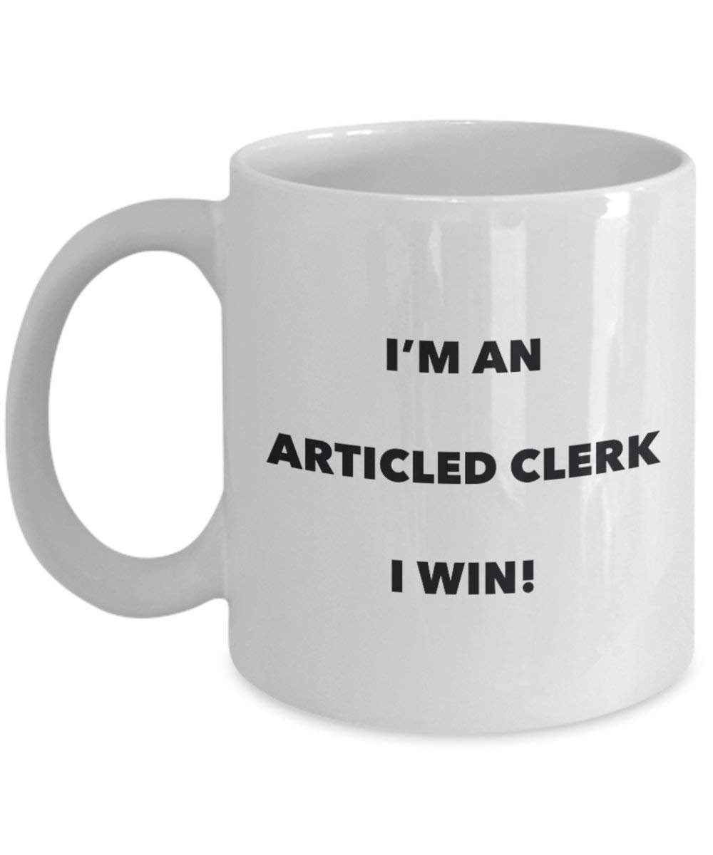 Articled Clerk Mug - I'm an Articled Clerk I win! - Funny Coffee Cup - Novelty Birthday Christmas Gag Gifts Idea