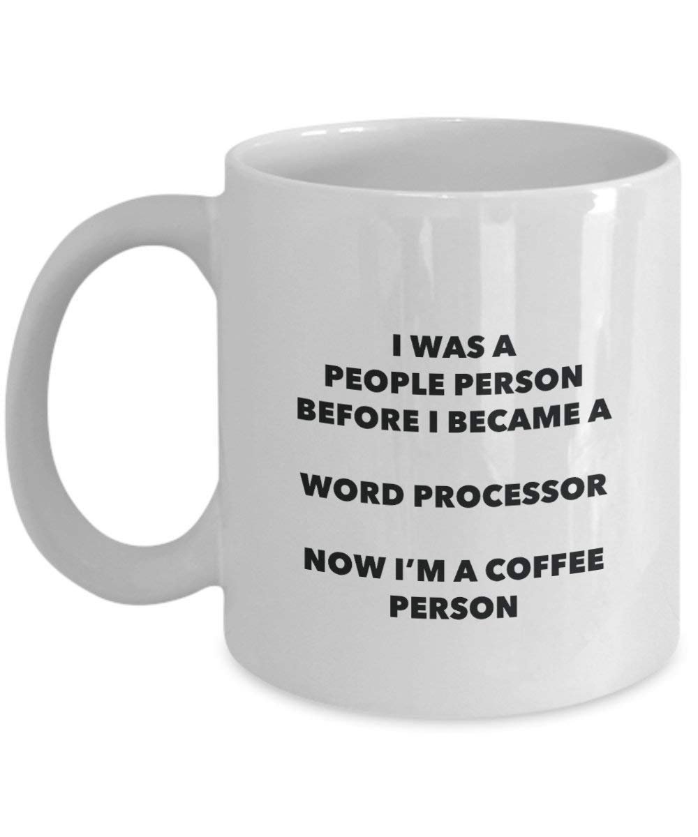Traitement de texte personne à café Mug Tasse à thé de cacao – rigolo – Anniversaire de Noël amateur de café mignon Gag Gifts Idée 11oz blanc