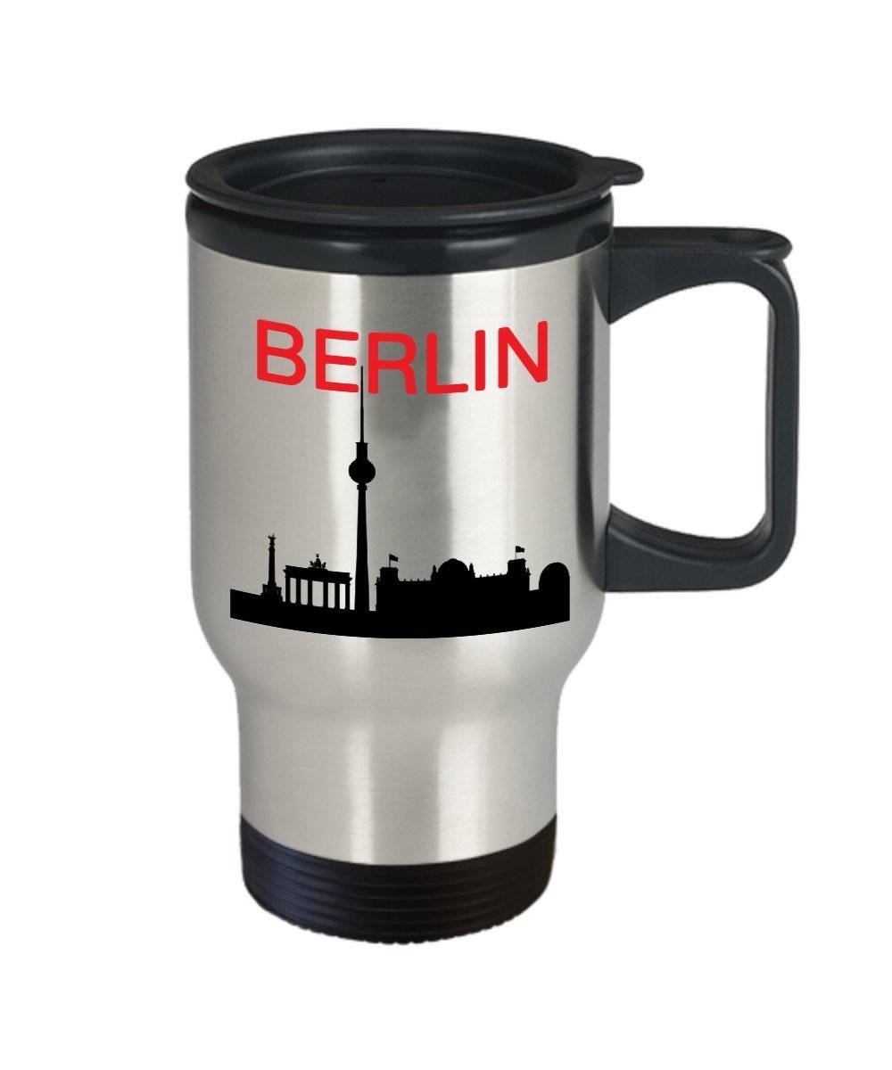 Berlin Travel Mug - Funny Tea Hot Cocoa Insulated Tumbler - Novelty Birthday Christmas Anniversary Gag Gifts Idea