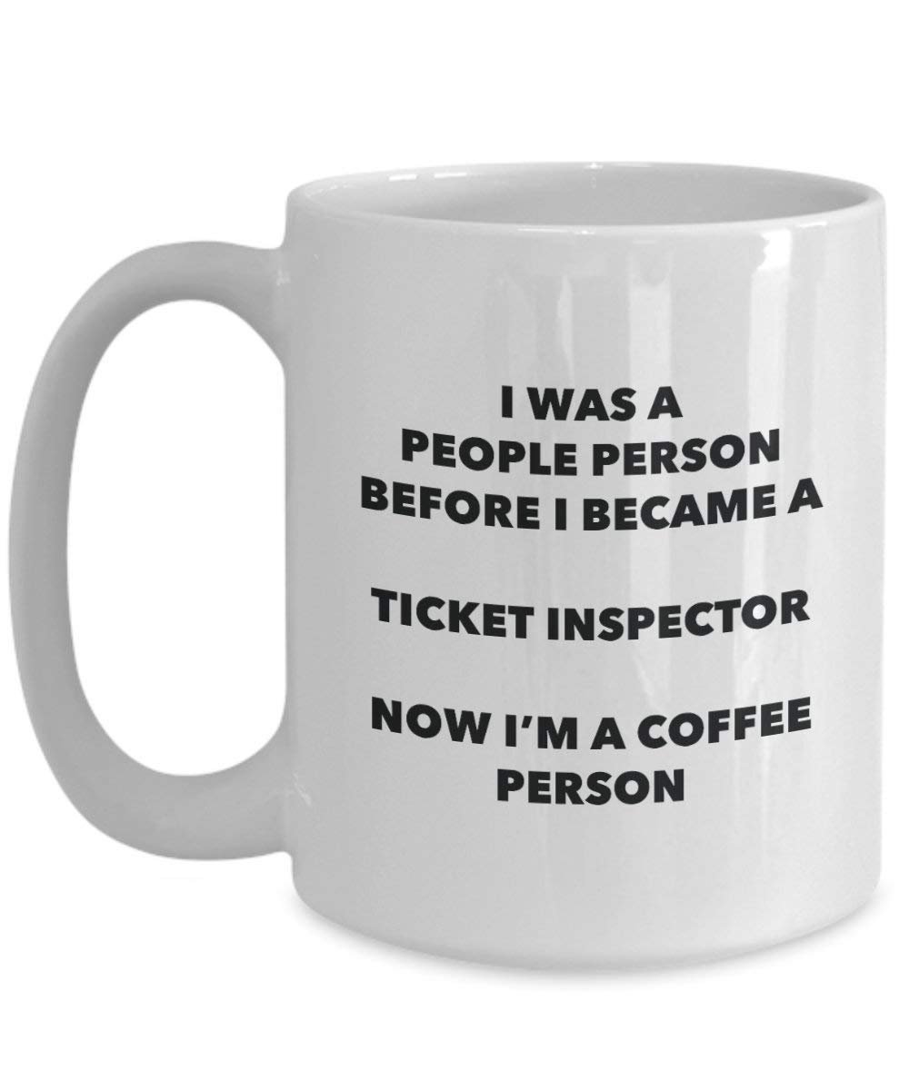 Ticket Inspector Coffee Person Mug - Funny Tea Cocoa Cup - Birthday Christmas Coffee Lover Cute Gag Gifts Idea