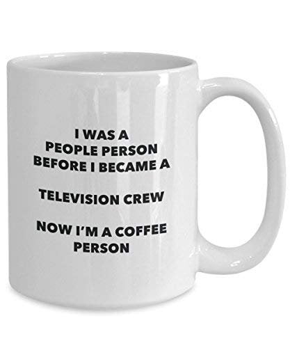 Television Crew Coffee Person Mug - Funny Tea Cocoa Cup - Birthday Christmas Coffee Lover Cute Gag Gifts Idea