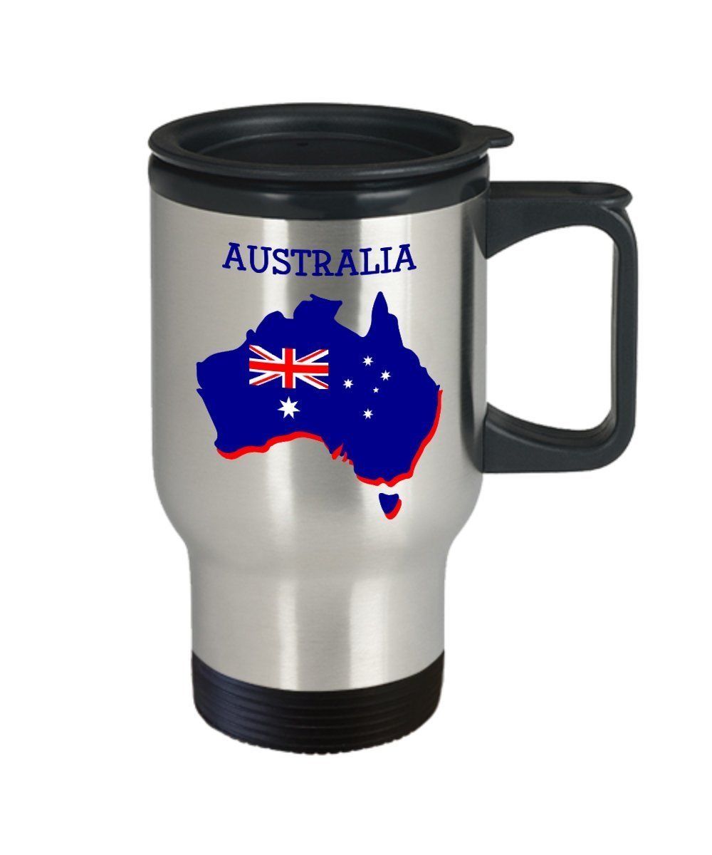 Australia Travel Mug - Funny Tea Hot Cocoa Coffee Insulated Tumbler Cup - Novelty Birthday Christmas Anniversary Gag Gifts Idea