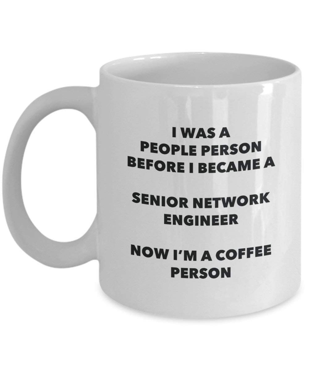 Senior ingénieur réseau Café personne Mug – Funny Tasse à thé de cacao – Anniversaire de Noël amateur de café mignon Gag Gifts Idée 11oz blanc