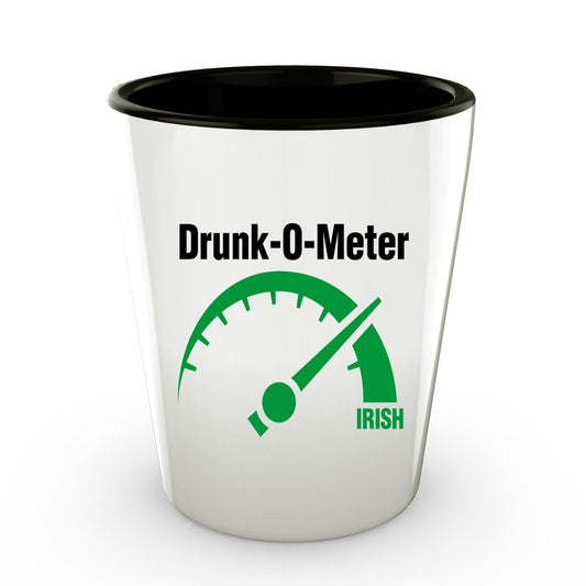 Drunk-O-Meter St. Patrick's Day Shot Glass - Funny Irish gifts