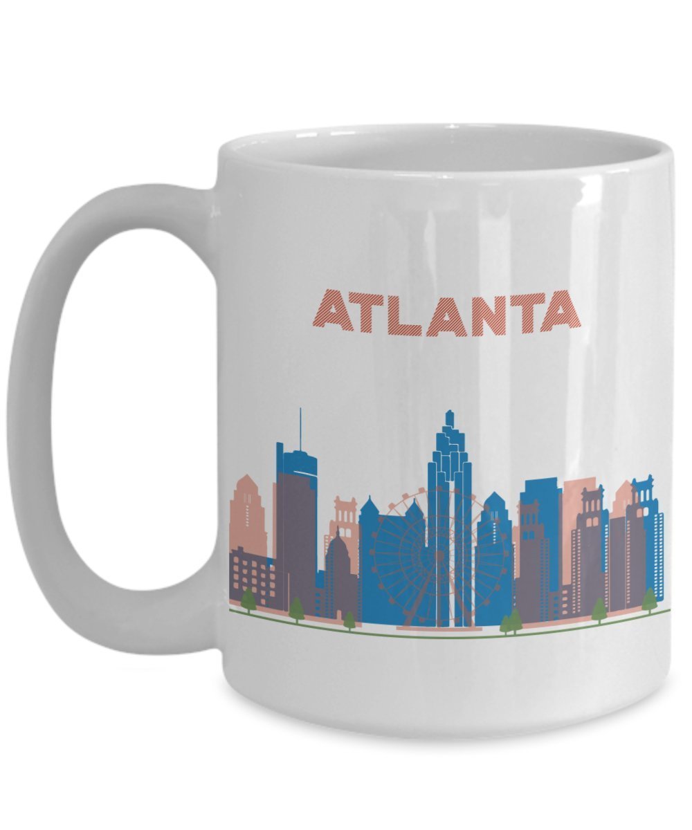 Atlanta Reisebecher – Lustige Teetasse für heiße Kakao-Kaffeetasse – Neuheit Geburtstag Weihnachten Jahrestag Gag Geschenkidee