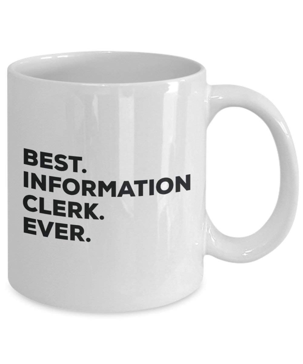 Besten Informationen Clerk Ever Tasse, Funny Coffee Cup – Thank You Anerkennung für Weihnachten Geburtstag Urlaub Einzigartiges Geschenk Ideen 11oz weiß