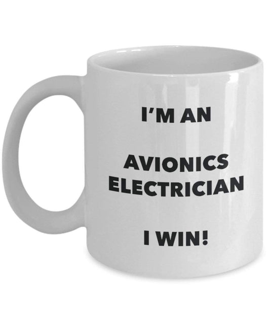 avionik Elektriker Tasse – Ich bin ein Avionics Elektriker I Win. – Funny Kaffeetasse – Neuheit Geburtstag Weihnachten Gag Geschenke Idee