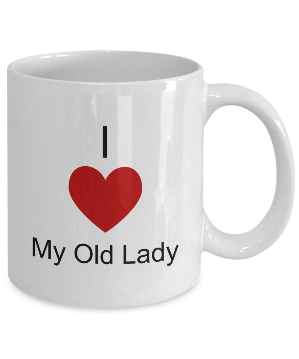 Old Lady Mug - Coffee Cup - Funny Gift Present - I Love - Tea Hot Chocolate - Christmas Birthday