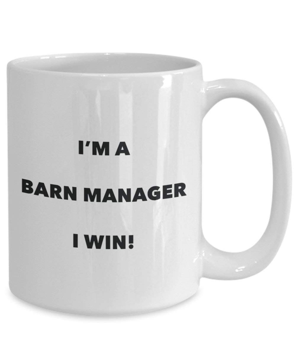 Barn Manager Mug - I'm a Barn Manager I win! - Funny Coffee Cup - Novelty Birthday Christmas Gag Gifts Idea
