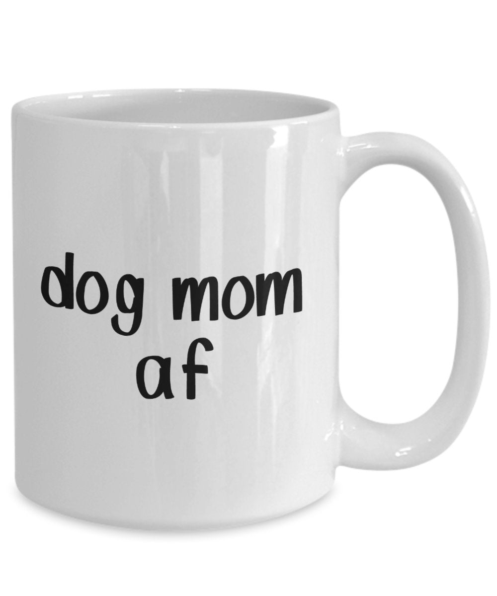 Tasse mit Aufschrift"Dog Mother A", lustiger Tee, Kakao, Kaffeetasse, Geschenkidee zum Geburtstag 11oz weiß