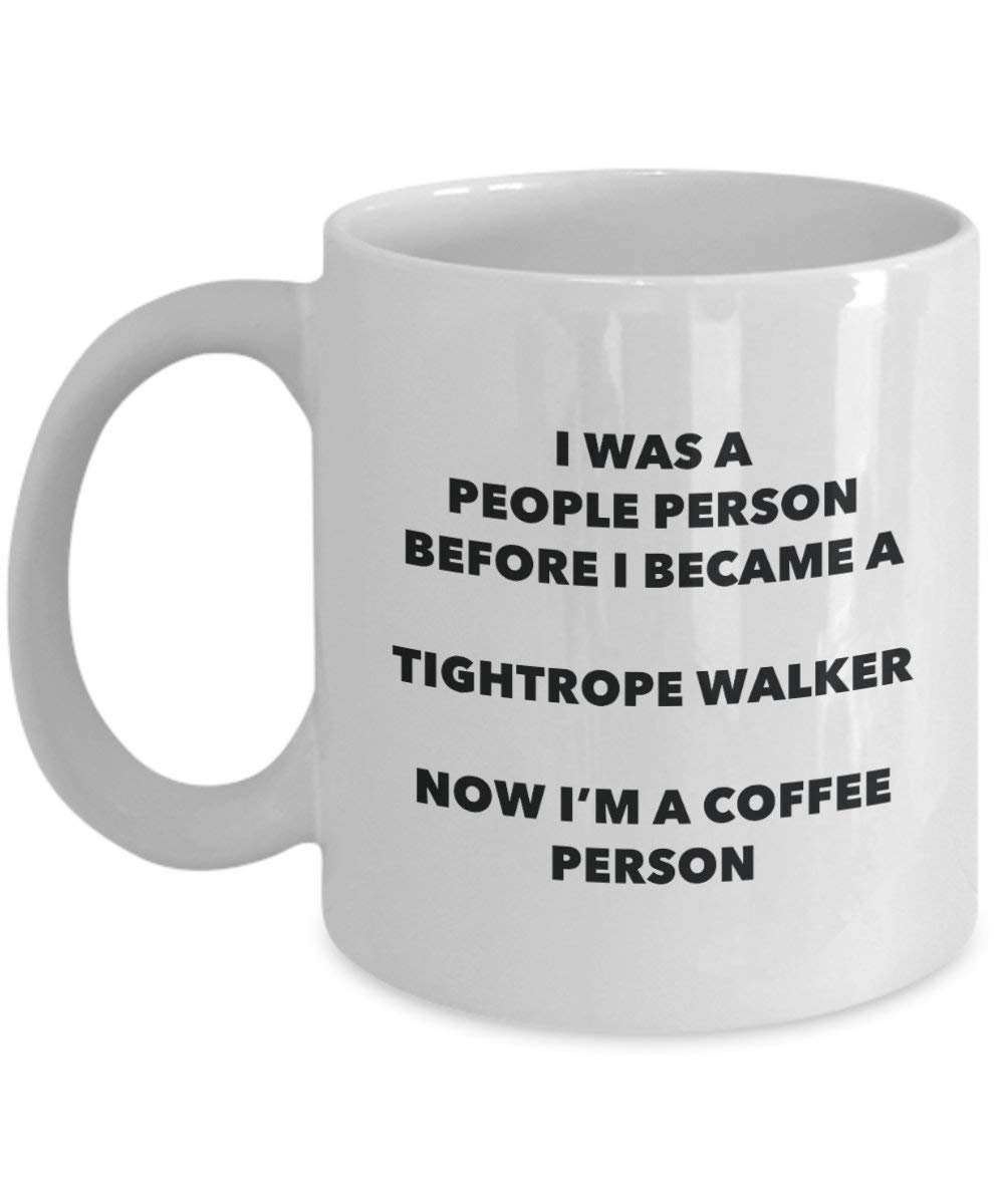 Tightrope Walker Coffee Person Mug - Funny Tea Cocoa Cup - Birthday Christmas Coffee Lover Cute Gag Gifts Idea
