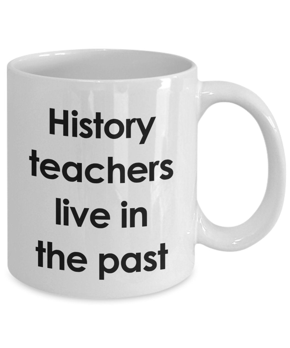 Story Pun Tasse – Geschichte Lehrer Live in the Past – Lustige Teetasse für heiße Kakao – Neuheit Geburtstag Weihnachten Jahrestag Gag Geschenkidee