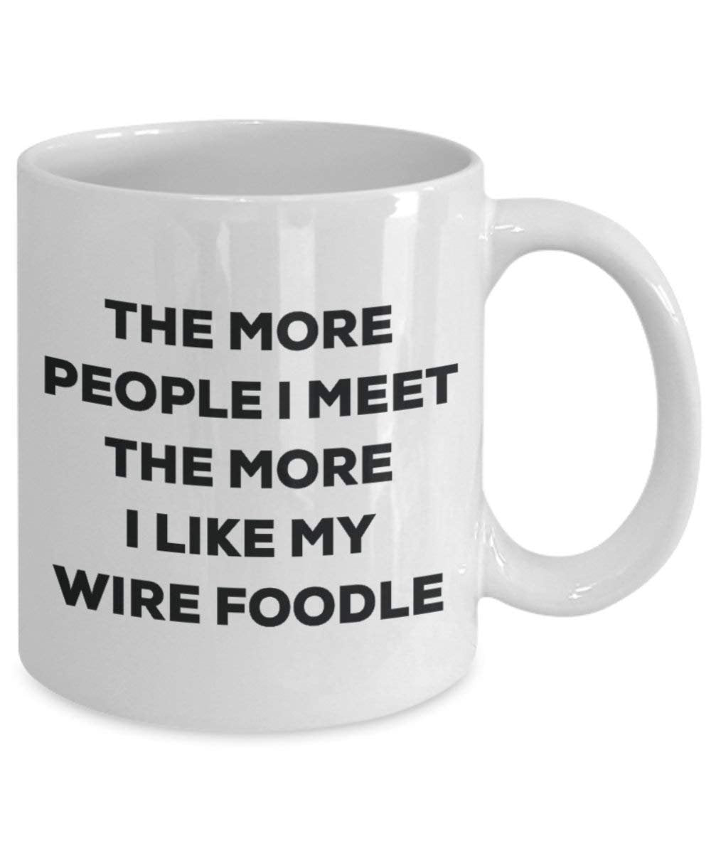 Le plus de personnes I Meet the More I Like My fils Foodle Mug de Noël – Funny Tasse à café – amateur de chien mignon Gag Gifts Idée 15oz blanc