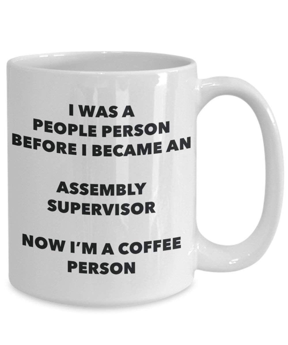Montage Supervisor Kaffee Person Tasse – Funny Tee Kakao-Tasse – Geburtstag Weihnachten Kaffee Lover Cute Gag Geschenke Idee