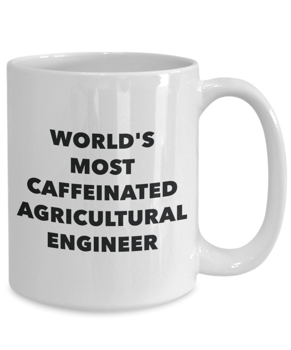 World's Most Caffeinated Agricultural Engineer Mug - Funny Tea Hot Cocoa Coffee Cup - Novelty Birthday Christmas Anniversary Gag Gifts Idea