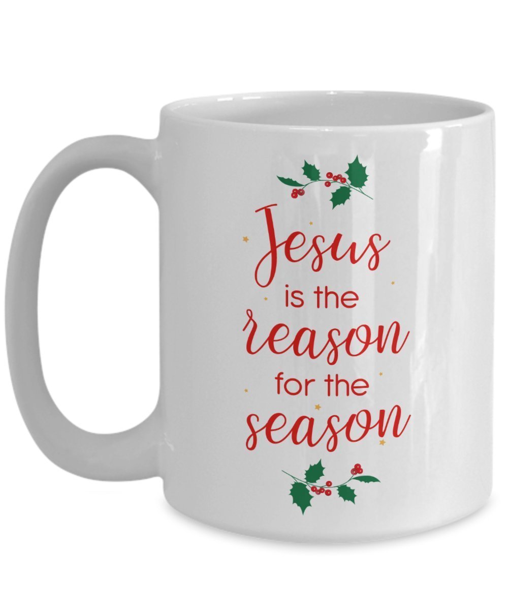 Tasse mit Aufschrift"Jesus is the Reason for the Season", lustige Teetasse, Kakao, Kaffeetasse, Geschenkidee, für Geburtstag, Weihnachten, Jahrestag, Gag