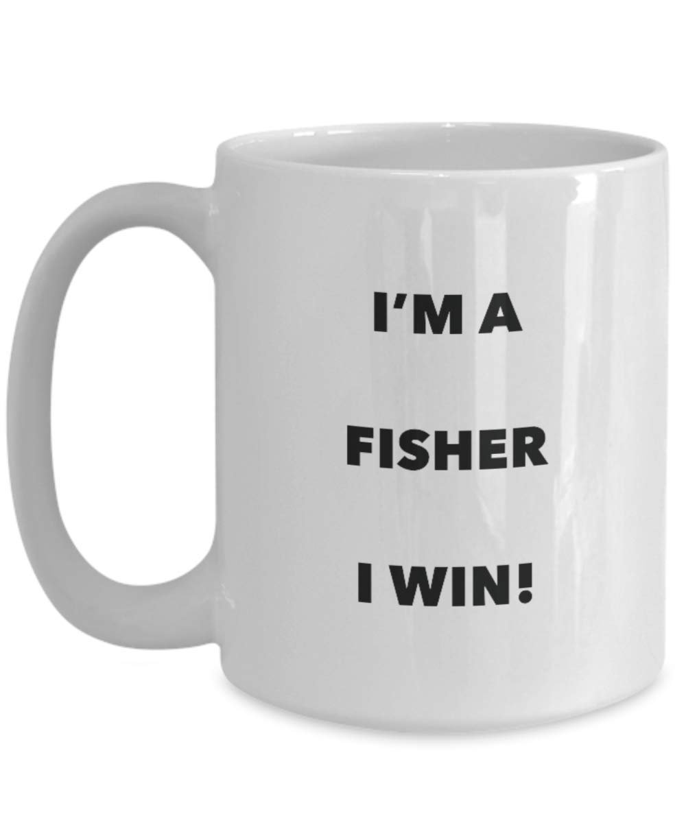 I' m A Fisher tazza i Win – Funny Coffee Cup – novelty Birthday Christmas GAG regalo idea