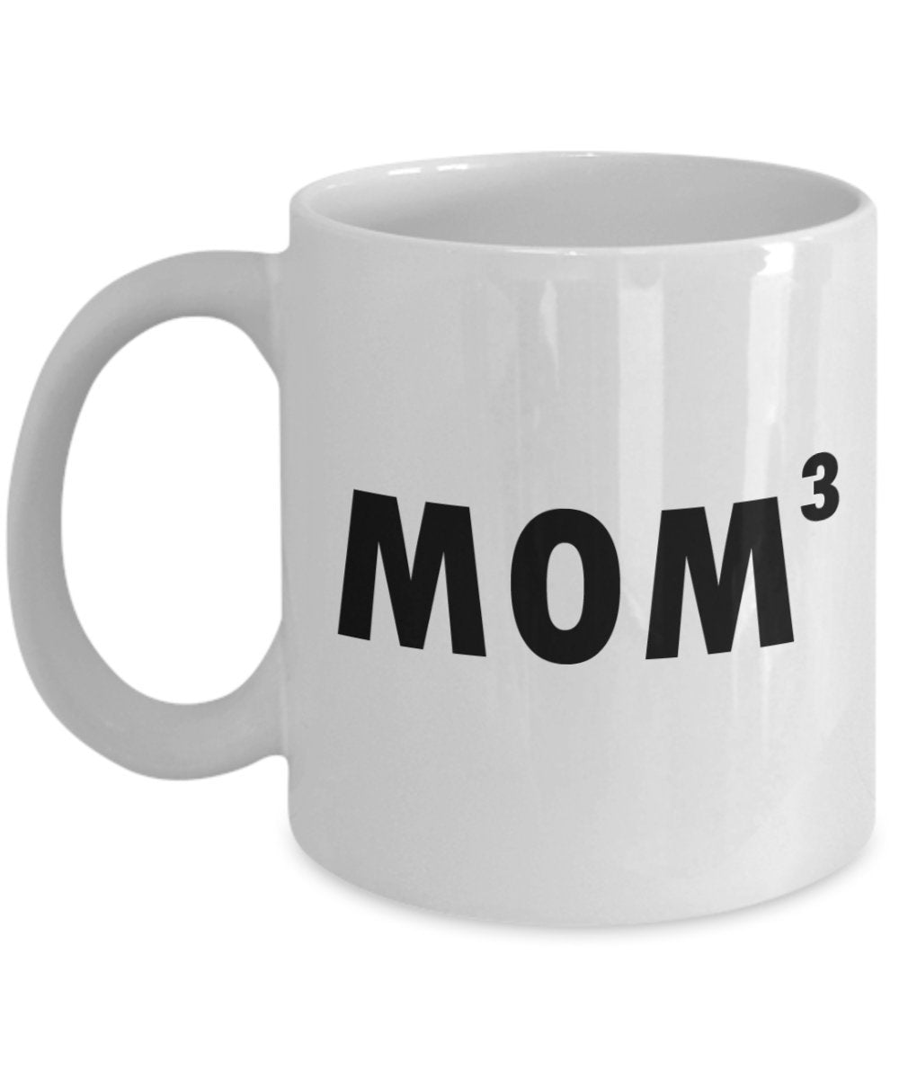 Mom Cubed Mug - Funny Tea Hot Cocoa Coffee Cup - Novelty Birthday Christmas Anniversary Gag Gifts Idea