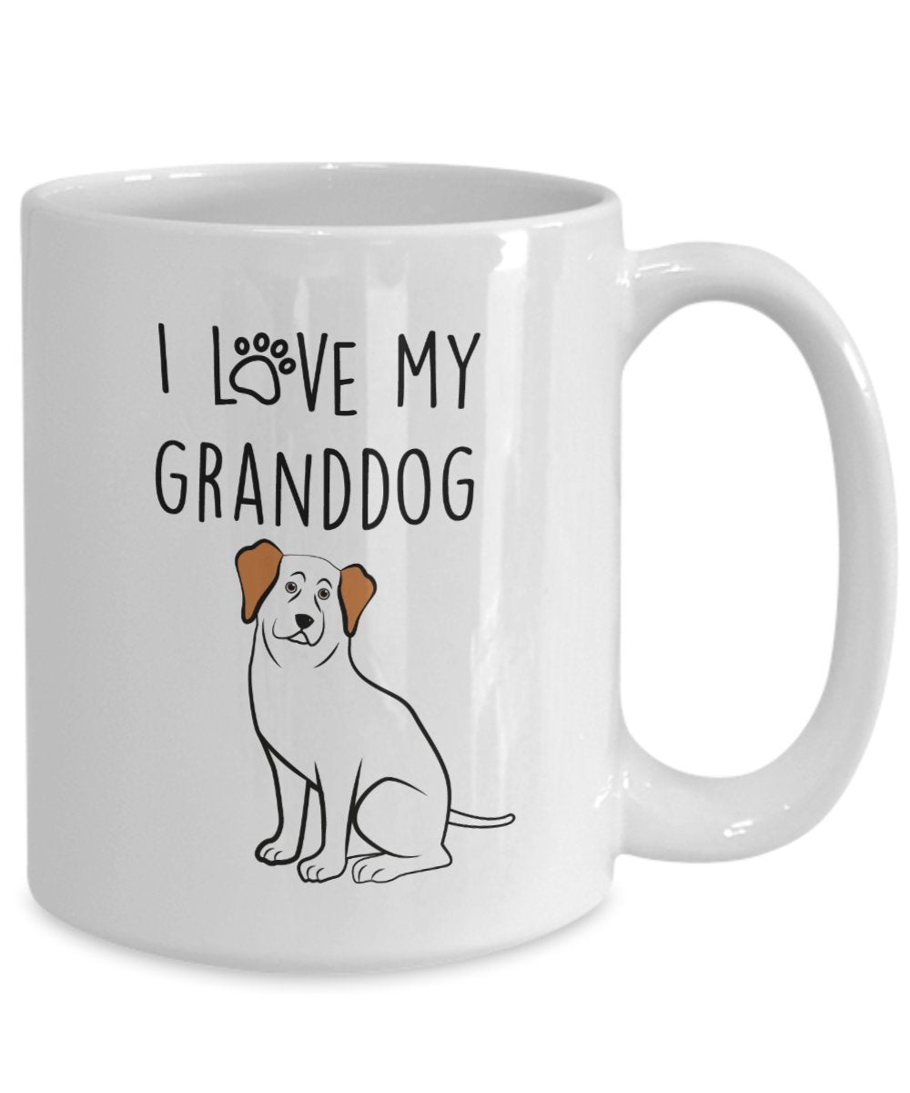 I Love My Granddog Mug - Funny Tea Hot Cocoa Coffee Cup - Novelty Birthday Christmas Gag Gifts Idea