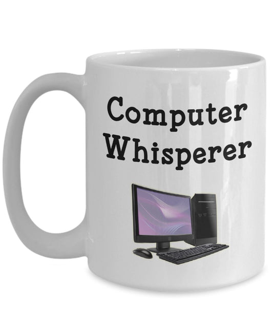 Computerflüster-Tasse – Computerflüsterer Kaffeetasse – Lustige Teetasse für heiße Kakao – Neuheit Geburtstag Weihnachten Gag Geschenk Idee