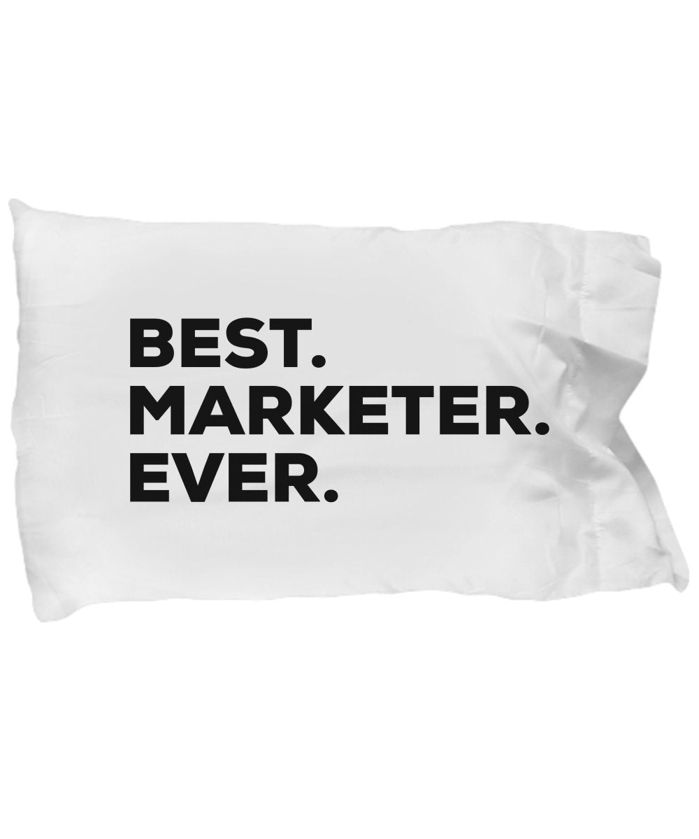 SpreadPassion Marketer Pillow Case - Best Marketer Ever - Marketing Gifts For Women Men Marketers - Birthday Christmas - Cute Love Funny