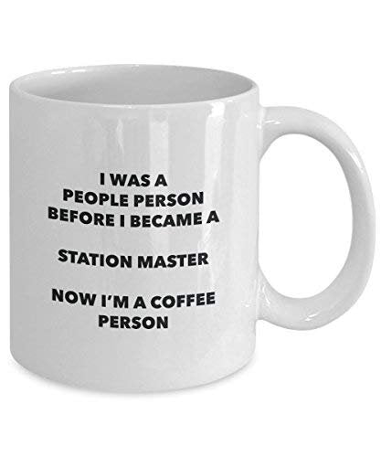Station Master Coffee Person Mug - Funny Tea Cocoa Cup - Birthday Christmas Coffee Lover Cute Gag Gifts Idea