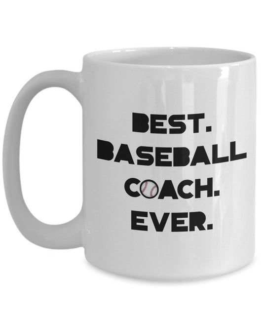 Coach Thank You Gift Baseball Mug - Best Baseball Coach Ever - Baseball Coach Gift - Funny Tea Hot Cocoa Coffee Cup - Novelty Birthday Christmas Gag