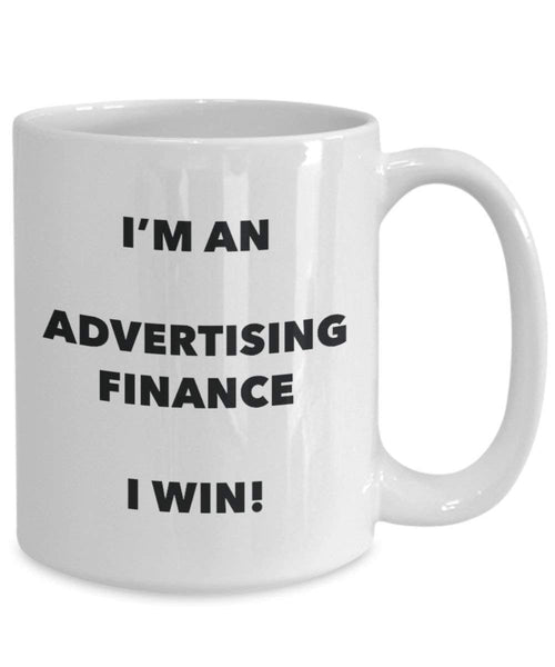 Werbung Finanzierung Tasse – Ich bin eine Werbung I Win. – Funny Kaffeetasse – Neuheit Geburtstag Weihnachten Gag Geschenke Idee 15oz weiß