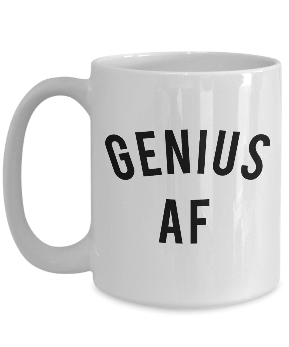 Genius af Mug - Divertente tazza da tè caldo cacao - novità regalo di compleanno 15oz Infradito colorati estivi, con finte perline