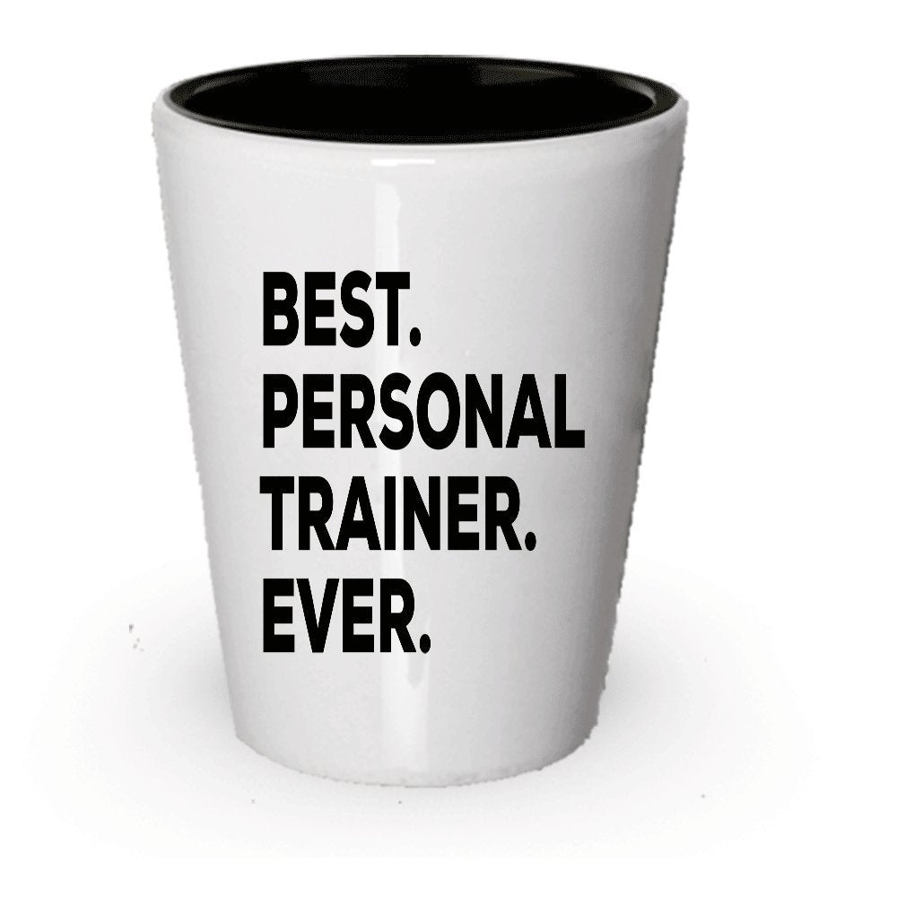 Personal Trainer Shot Glass - Best Personal Trainer Ever - Gifts For Women Men Trainers - Female Male - Funny Novelty Idea - Add To Gift Bag Basket Box Set - Present Ideas (6)