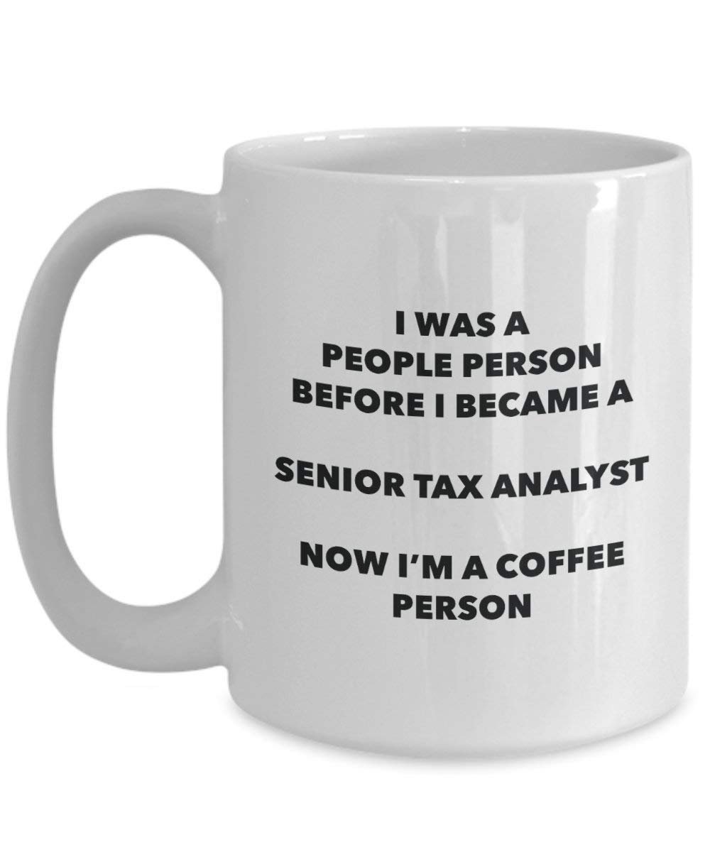 Senior Tax Analyst Kaffee Person Tasse – Funny Tee Kakao-Tasse – Geburtstag Weihnachten Kaffee Lover Cute Gag Geschenke Idee