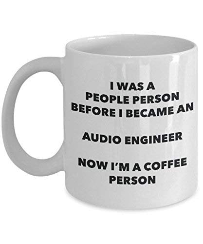 Audio Engineer Coffee Person Mug - Funny Tea Cocoa Cup - Birthday Christmas Coffee Lover Cute Gag Gifts Idea