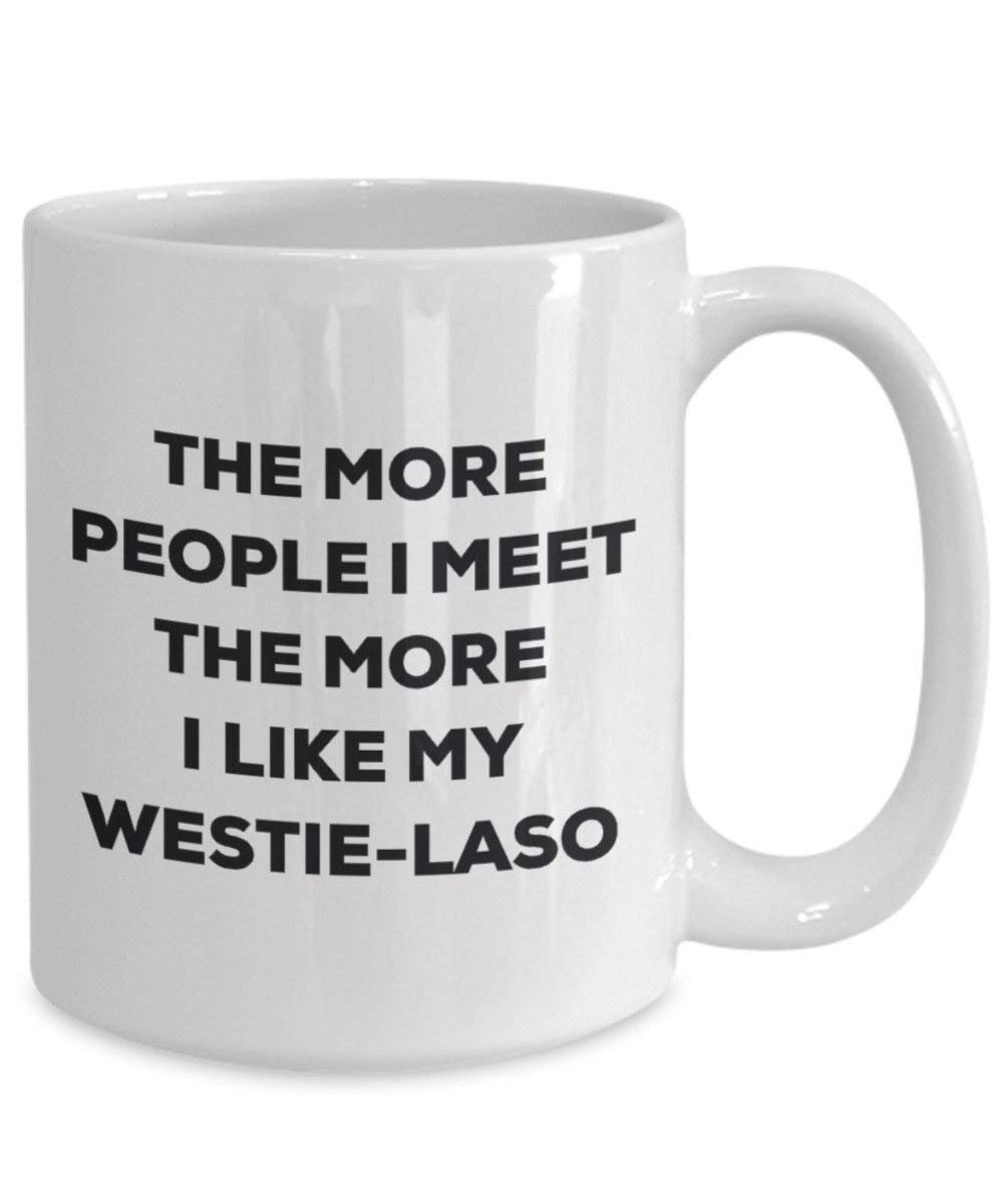 The more people i meet the more i Like My westie-laso mug – Funny Coffee Cup – Christmas Dog Lover cute GAG regalo idea 15oz Infradito colorati estivi, con finte perline