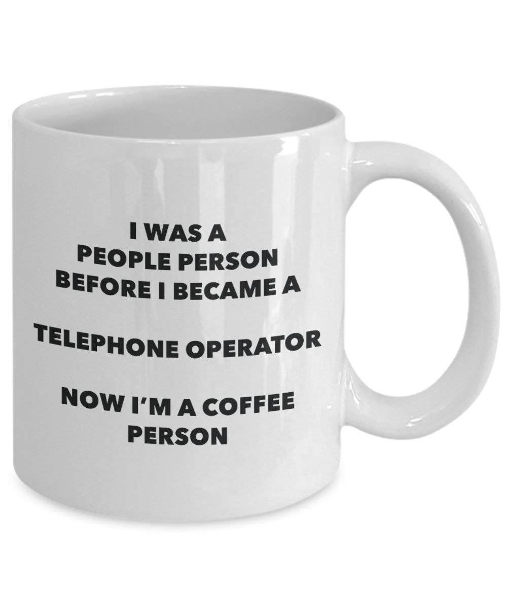 Telefon Operator Kaffee Person Tasse – Funny Tee Kakao-Tasse – Geburtstag Weihnachten Kaffee Lover Cute Gag Geschenke Idee